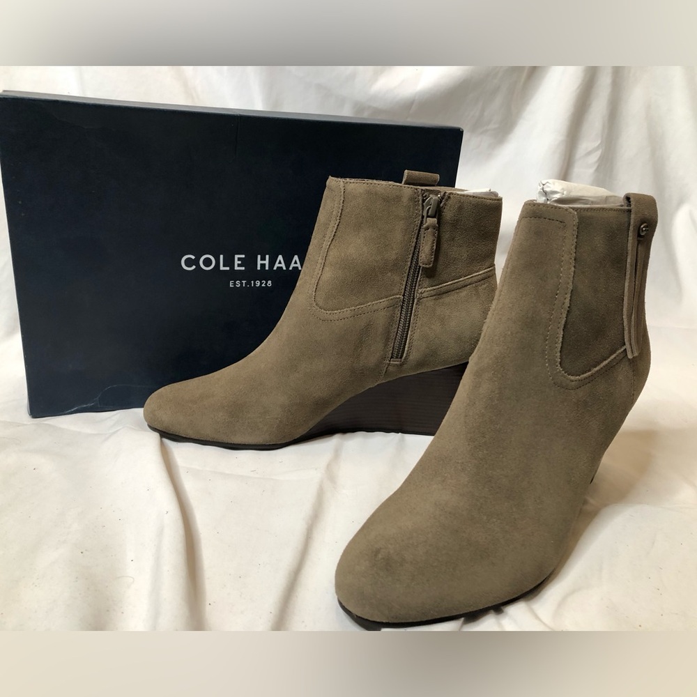 Cole Haan Women’s Elsie Detail Bootie II—Morel Suede— Size 9B BRAND NEW
